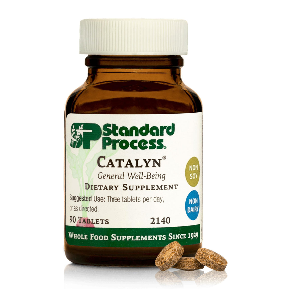 Standard Process Catalyn frasco frontal mostrando el envase y beneficios generales