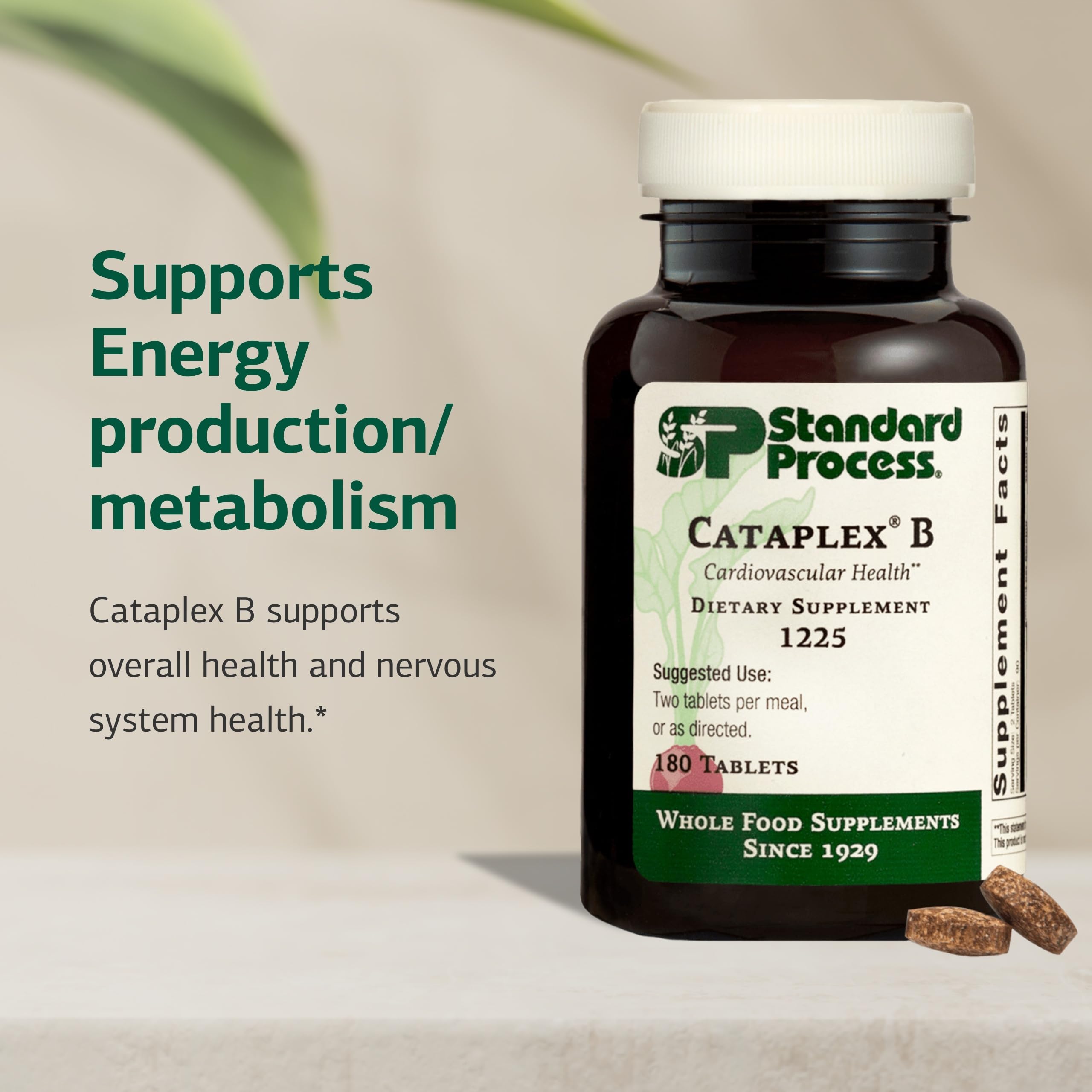 Standard Process Cataplex B composición de ingredientes para referencia rápida