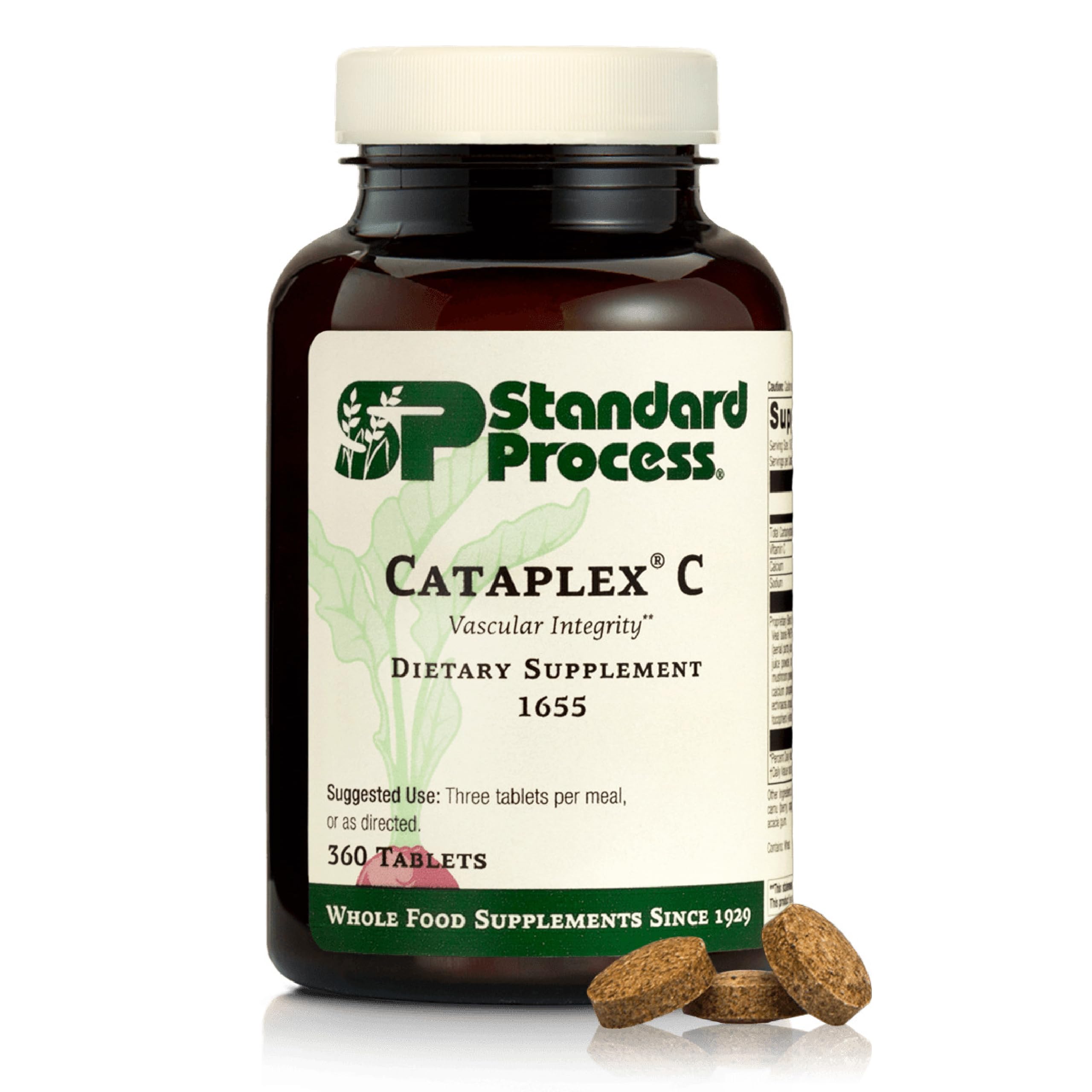 Standard Process Cataplex C vista frontal del envase destacando 360 tabletas