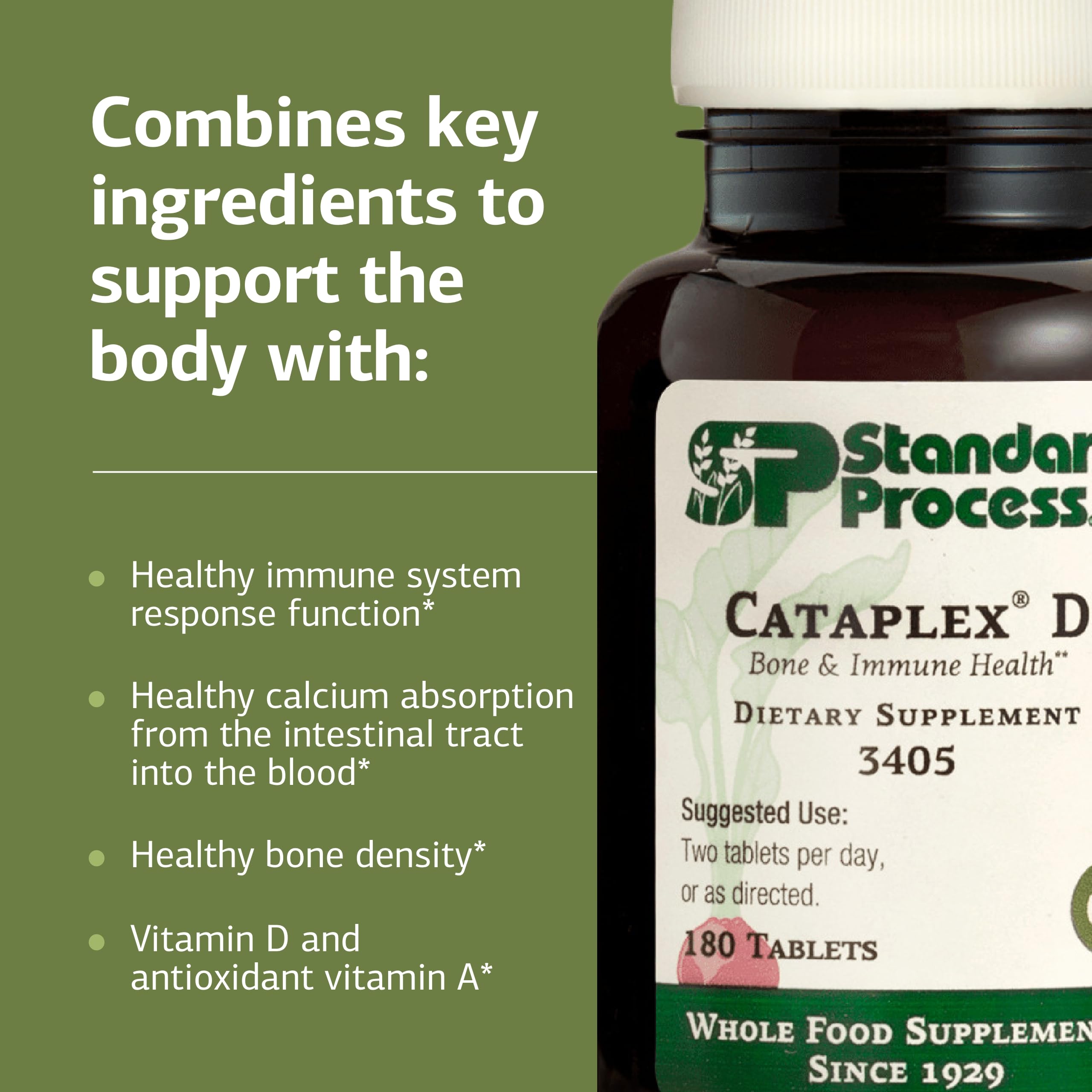 Standard Process Inc. ingredientes naturales ilustrando origen alimentario