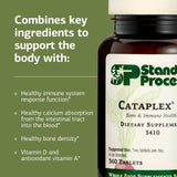 Standard Process Cataplex D tableta en mano, muestra tamaño y facilidad de ingestión