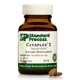 Standard Process Cataplex E frasco frontal mostrando etiqueta clara y beneficios