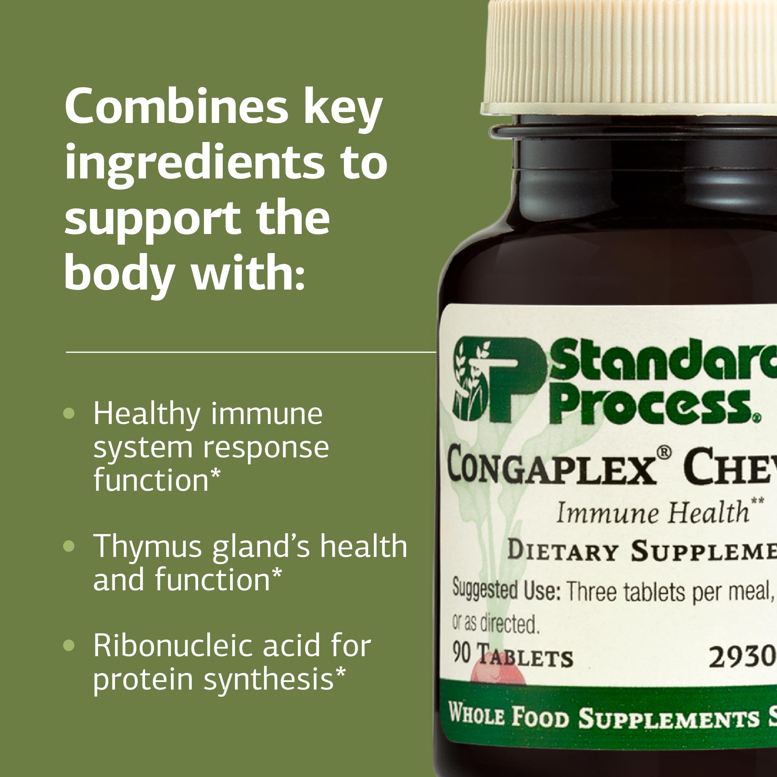Standard Process etiqueta con lista de ingredientes y transparencia nutricional