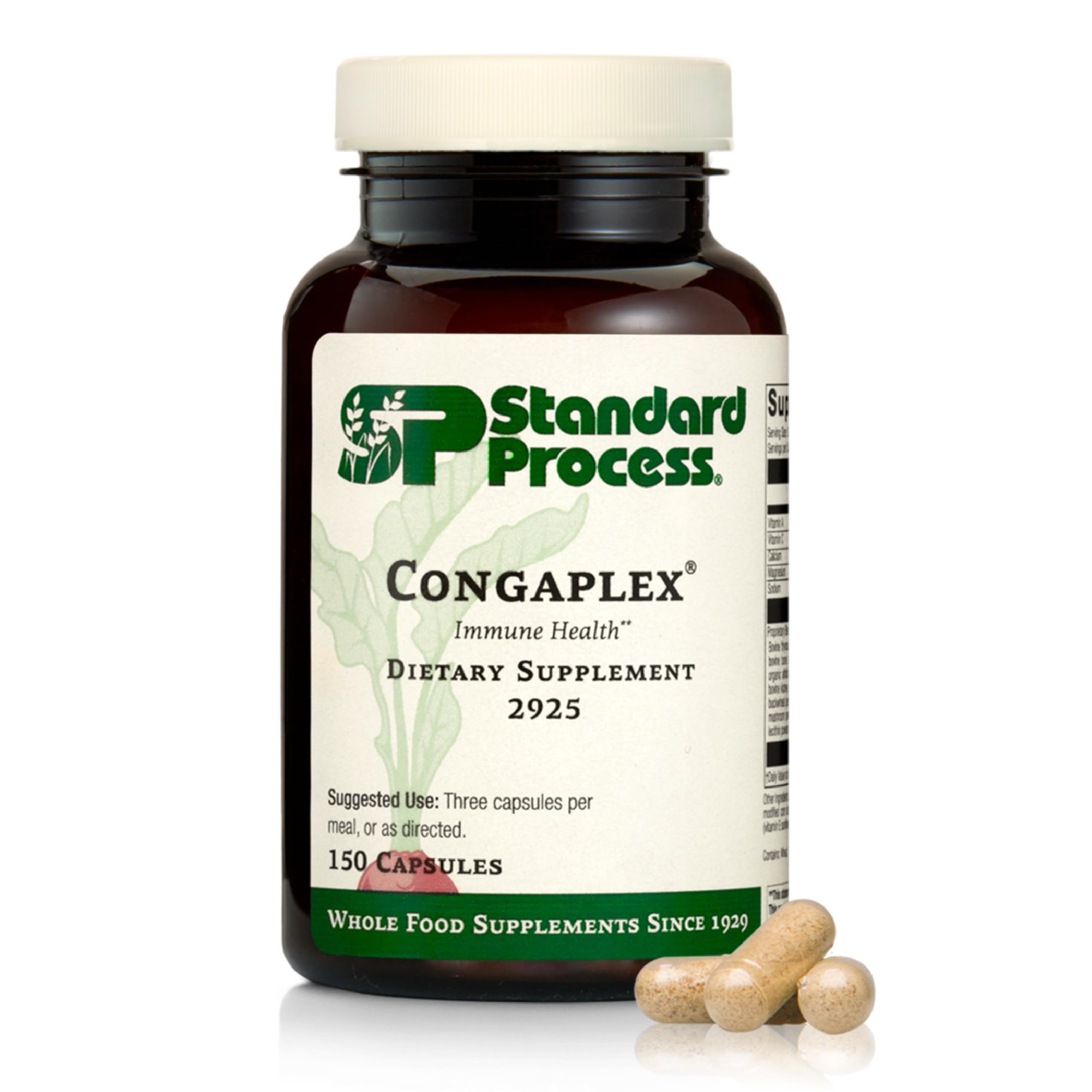 Standard Process Congaplex frontal del envase mostrando presentación y beneficio de apoyo al timo