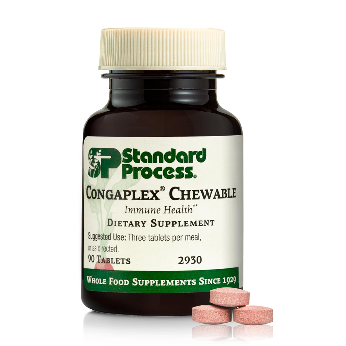 Standard Process botella frente con diseño claro y beneficio de soporte inmunitario