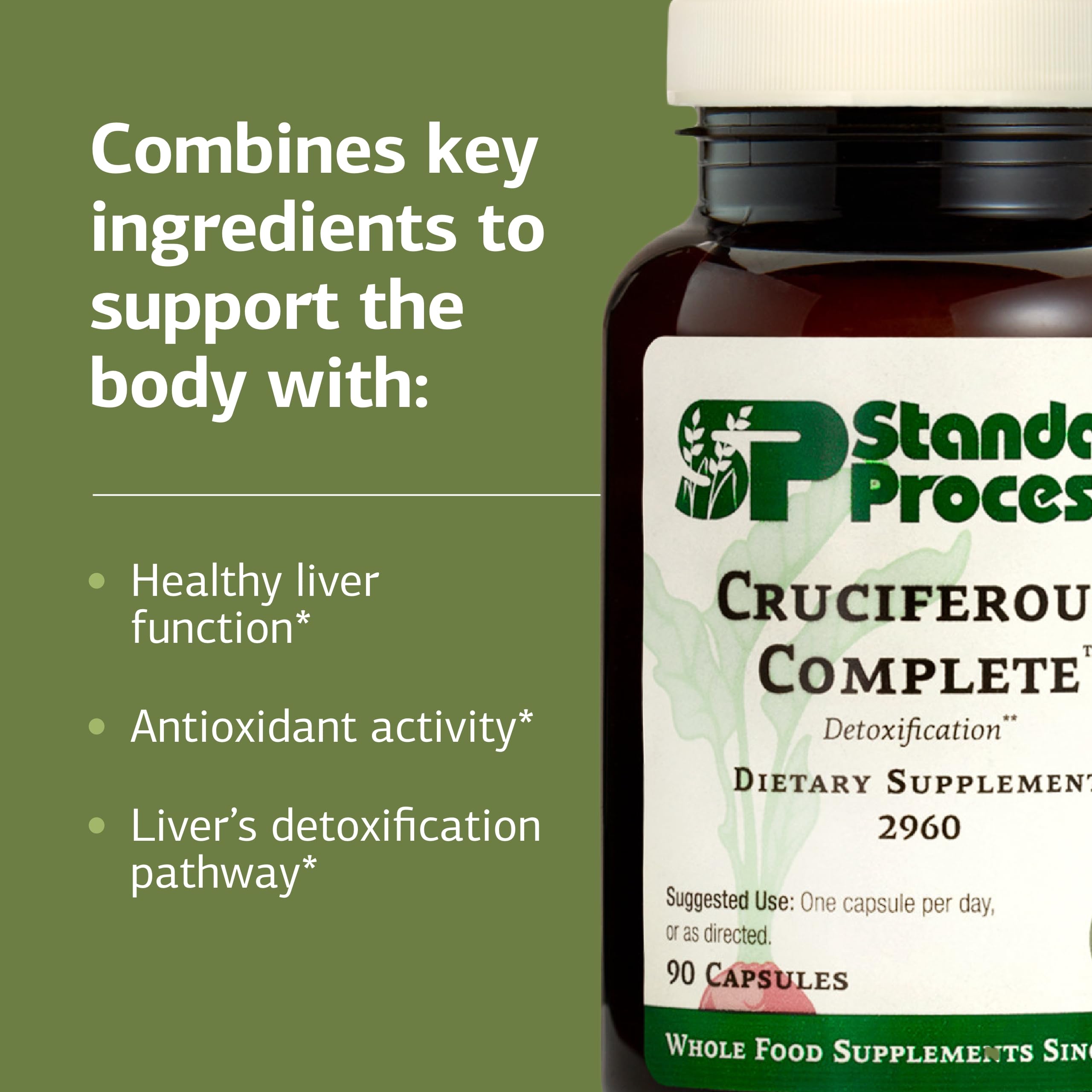 Standard Process etiqueta nutricional legible para verificar ingredientes