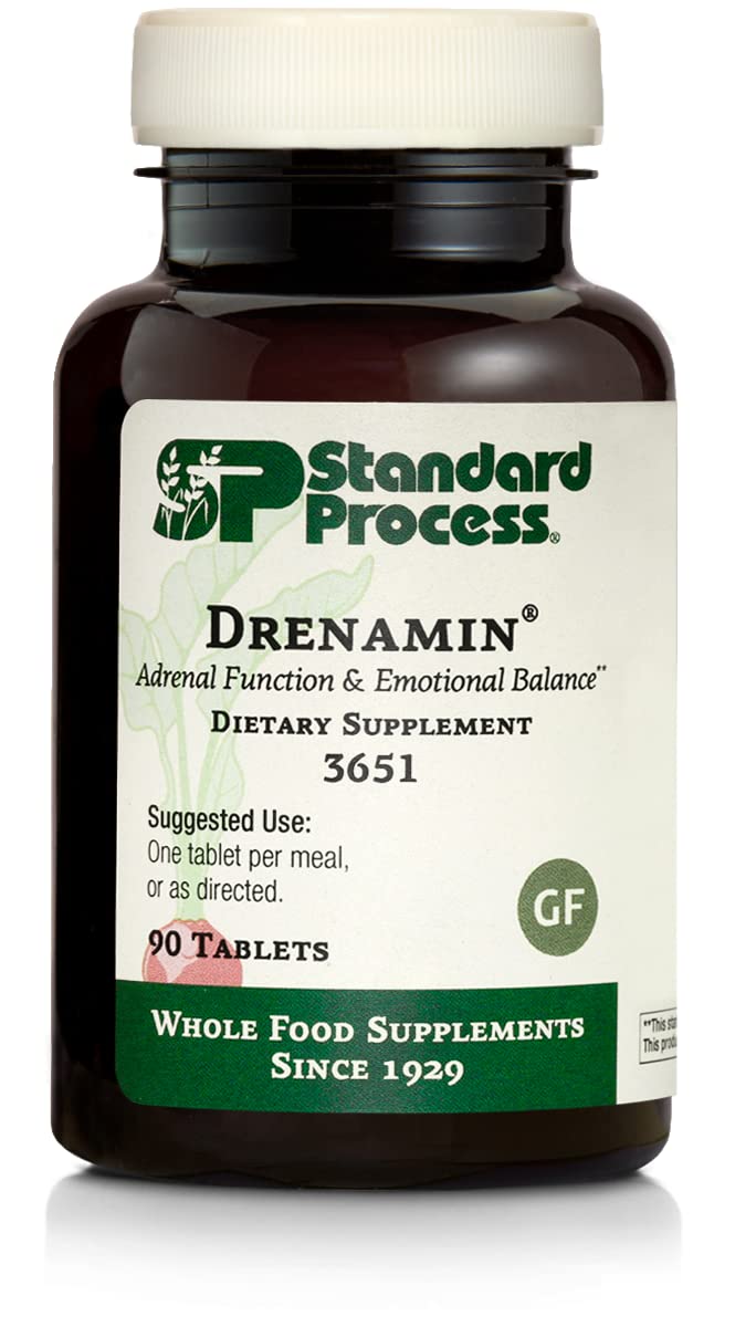 Standard Process Drenamin vista frontal del envase mostrando el producto y su presentación