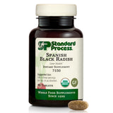 Standard Process Inc. envase frontal de Spanish Black Radish con información clara