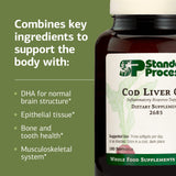 Standard Process etiqueta informativa con ingredientes clave y beneficios claros