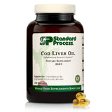 Standard Process frasco delante mostrando diseño y cantidad de softgels, confianza en calidad