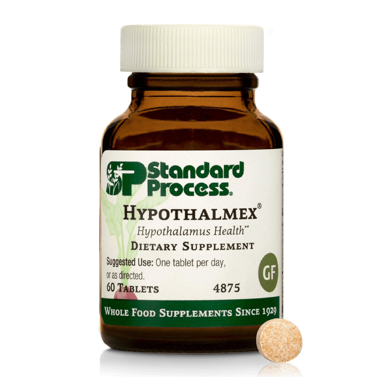 Standard Process Hypothalmex frasco frontal que muestra presentación y conveniencia