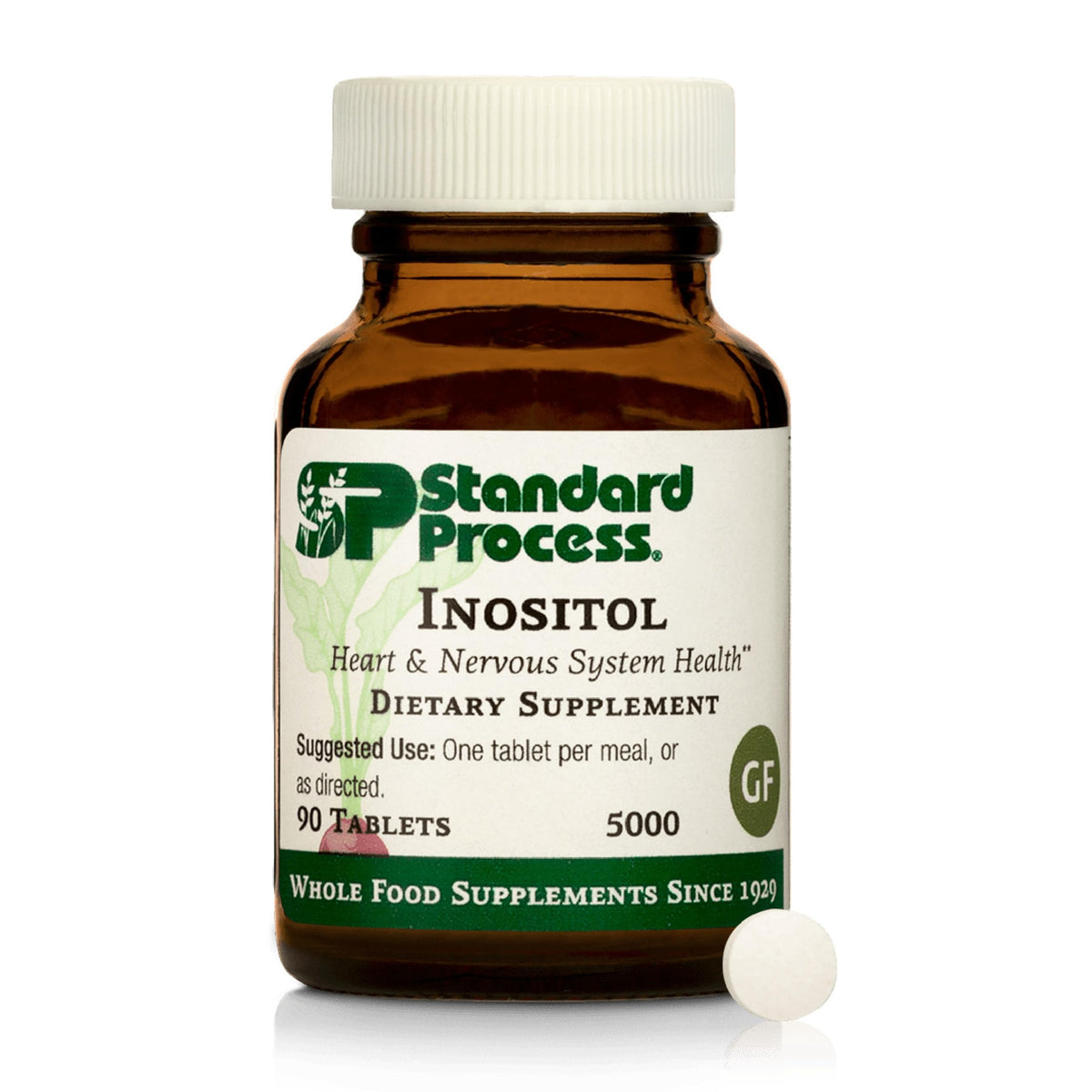 Standard Process frente del envase mostrando 90 tabletas y beneficios claros