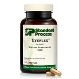 Standard Process Iplex frente del empaque mostrando cápsulas y beneficios de apoyo ocular