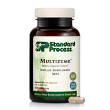 Standard Process Multizyme frente del empaque mostrando marca y cápsulas para digestión
