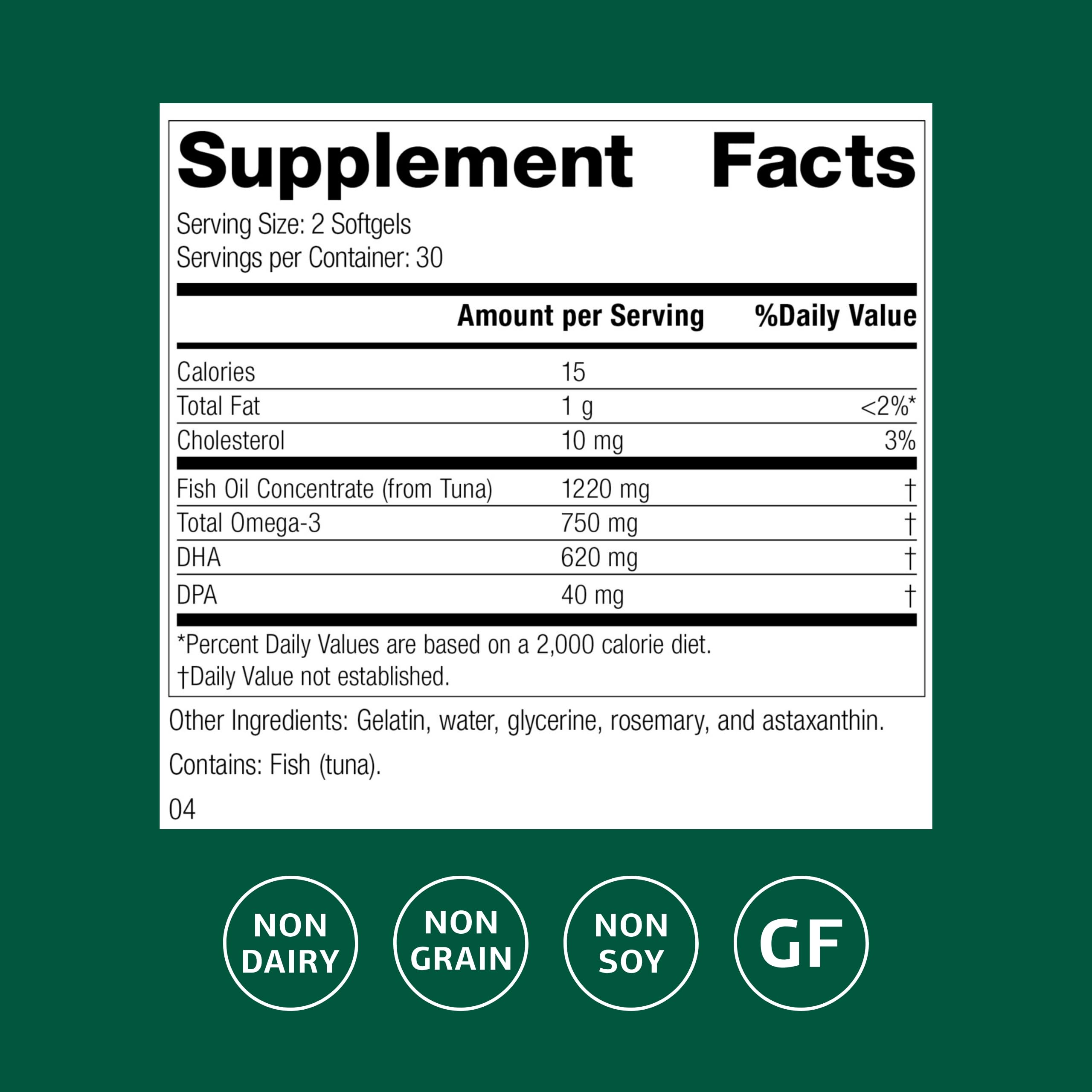 Standard Process Olprima DHA cápsula de cerca detalle del softgel y pureza