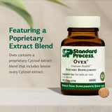 Standard Process Ovex etiqueta legible con ingredientes y origen