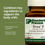 Standard Process Ovex P en mano muestra tamaño y dosis práctica