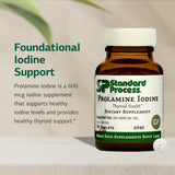 Standard Process Inc. etiqueta legible con información de yodo 600 mcg