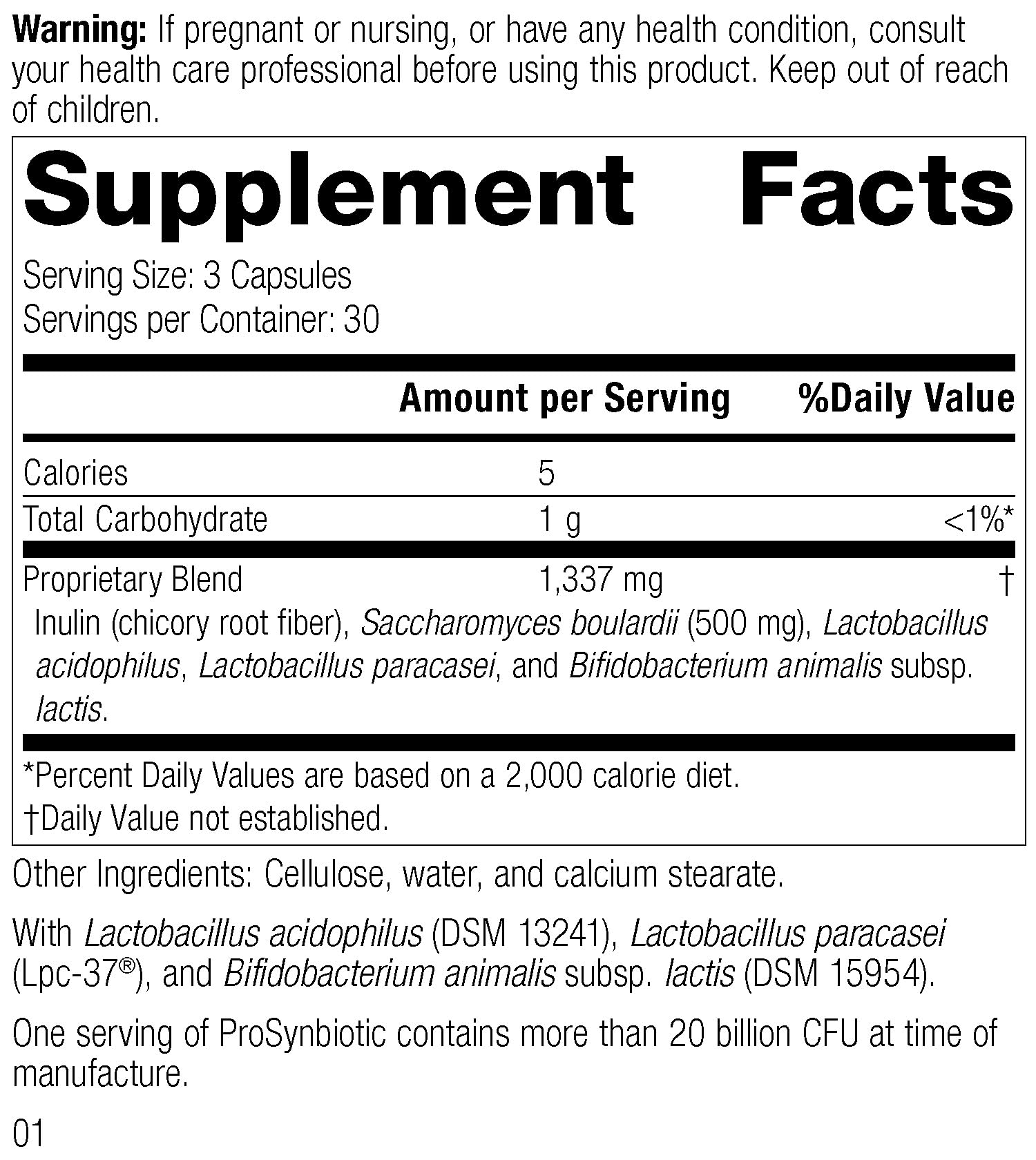 Standard Process ProSynbiotic cápsula cerca para ver textura y formulación vegetariana