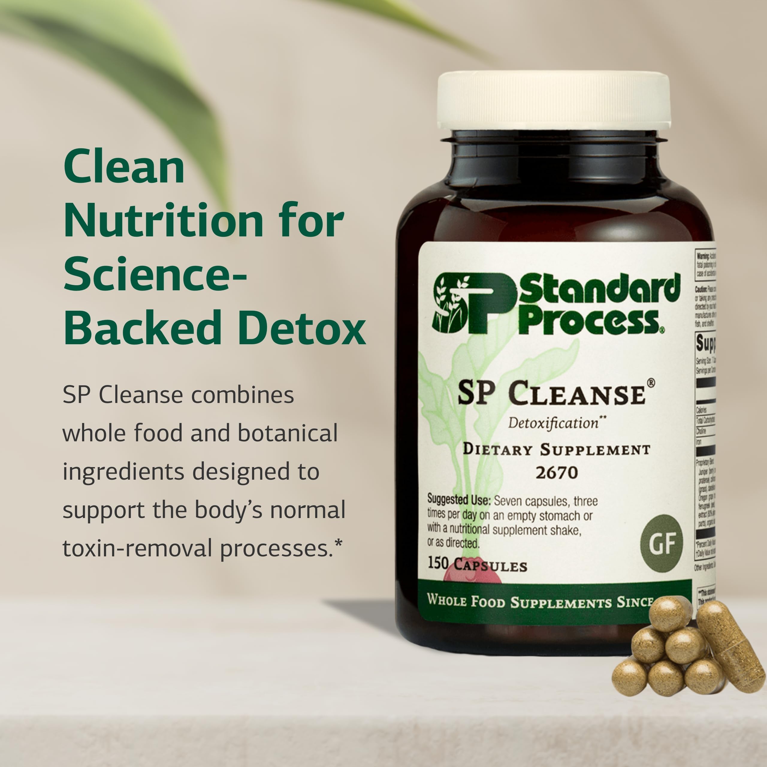 Standard Process SP Cleanse remolacha y pectina visualizando ingredientes naturales