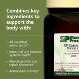 Standard Process SP Complete etiqueta con lista de ingredientes, transparencia y confianza