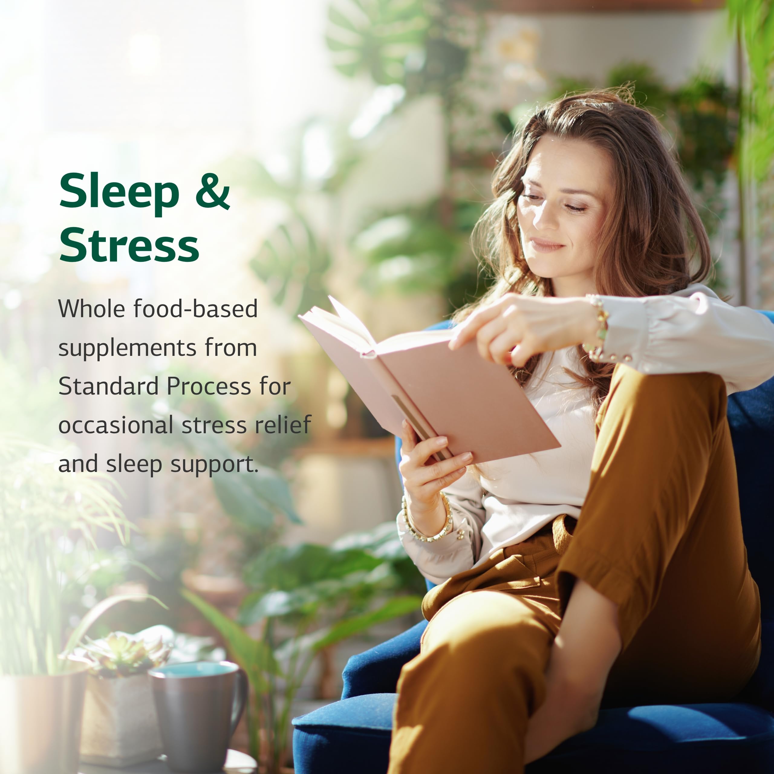 Standard Process Inc. producto en ambiente relajante mostrando uso para descanso