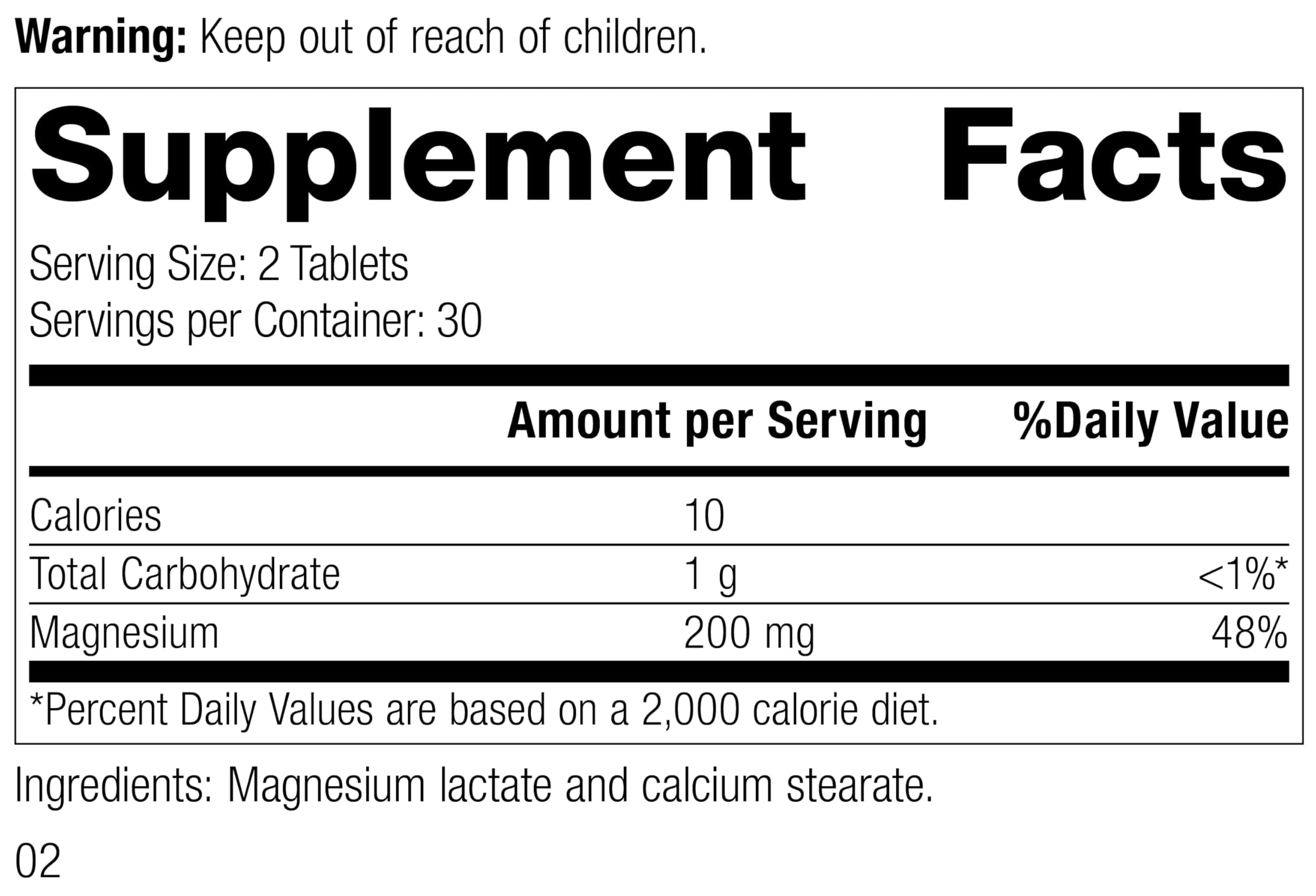 Tabletas de Magnesium Lactate de Standard Process detalle de textura y fácil ingestión