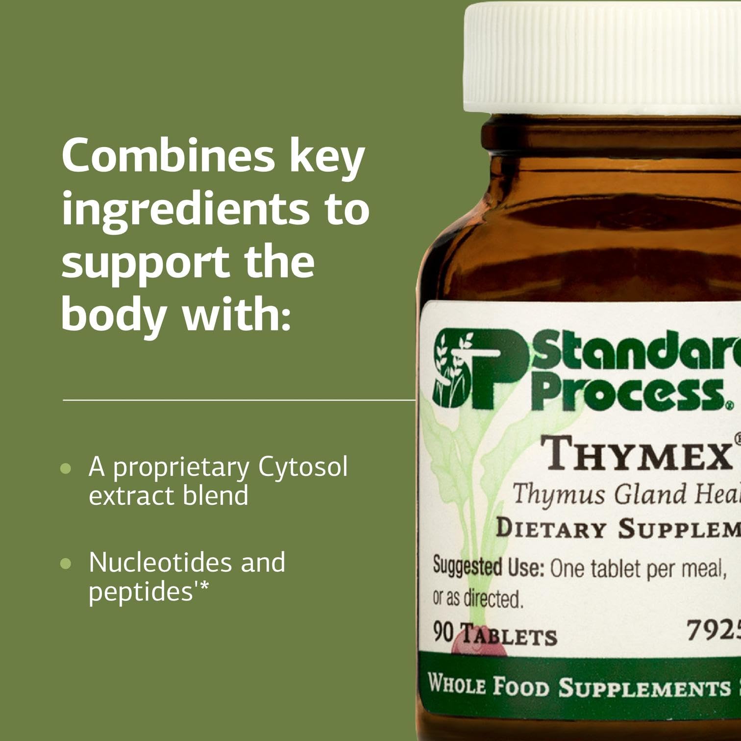 Standard Process Thymex lista de ingredientes para transparencia y control dietético