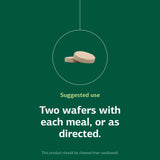 Standard Process dos wafers en plato para mostrar la porción recomendada fácilmente