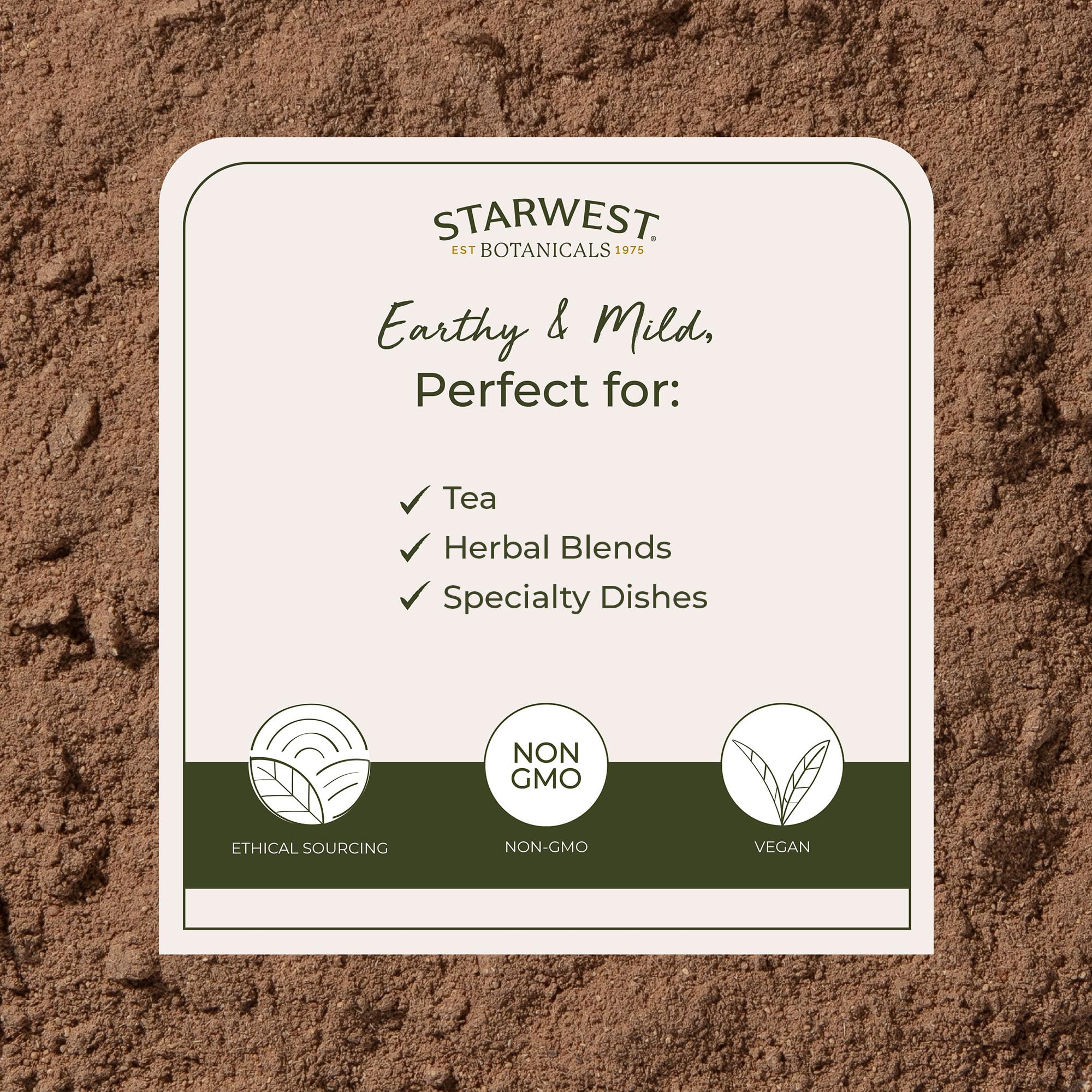 Starwest Botanicals cucharada de polvo lista para infusión o mezcla culinaria