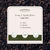 Starwest Botanicals cáscara infusionándose en taza, visualiza extracción de sabor para té