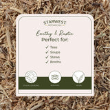 Starwest Botanicals infusión de raíz de ortiga en taza, sabor terroso realzado