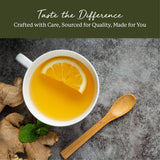 Starwest Botanicals jengibre junto a ingredientes de cocina para ideas de uso