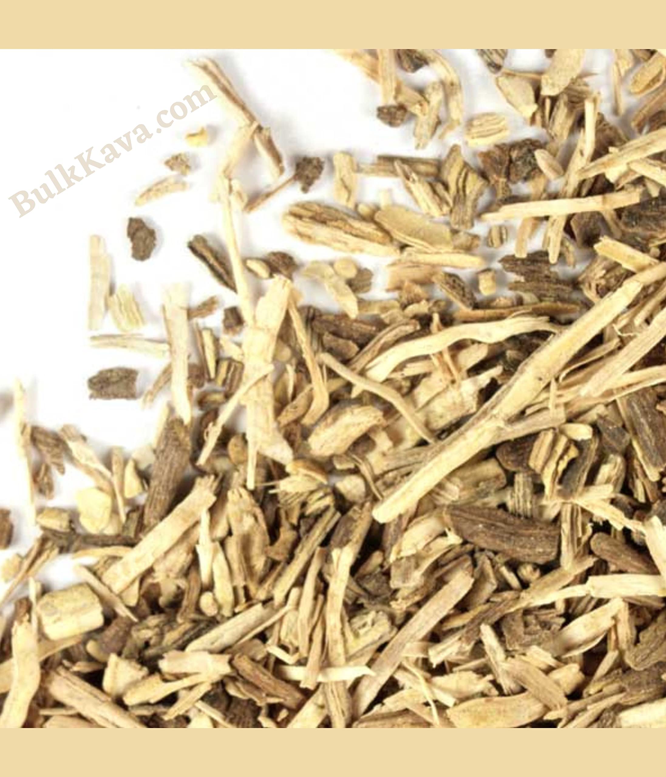 Starwest Botanicals raíz de kava vista frontal con empaque claro y beneficio de conservación