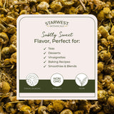 Taza con infusión de manzanilla Starwest Botanicals mostrando color y uso práctico