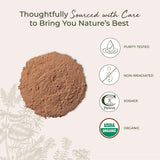 Starwest Botanicals polvo disuelto en taza de té, preparado fácil