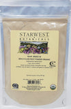 Starwest Botanicals empaque frontal de raíz de garra del diablo en polvo beneficio uso versátil