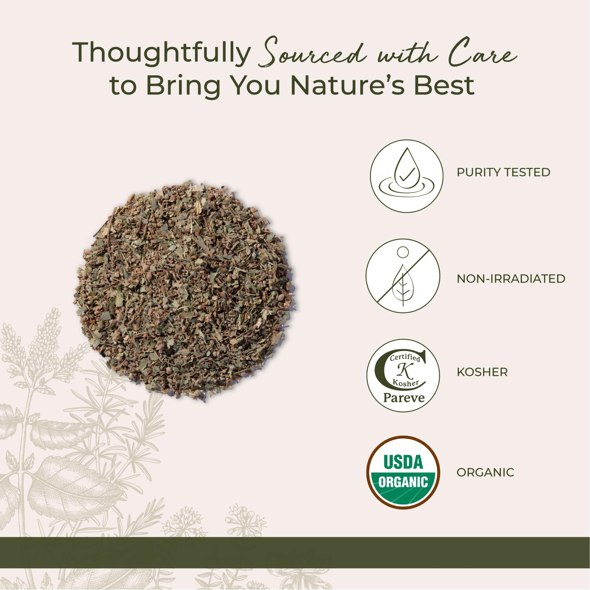 Starwest Botanicals bolsa de 4 oz junto a regla para visualizar tamaño y cantidad