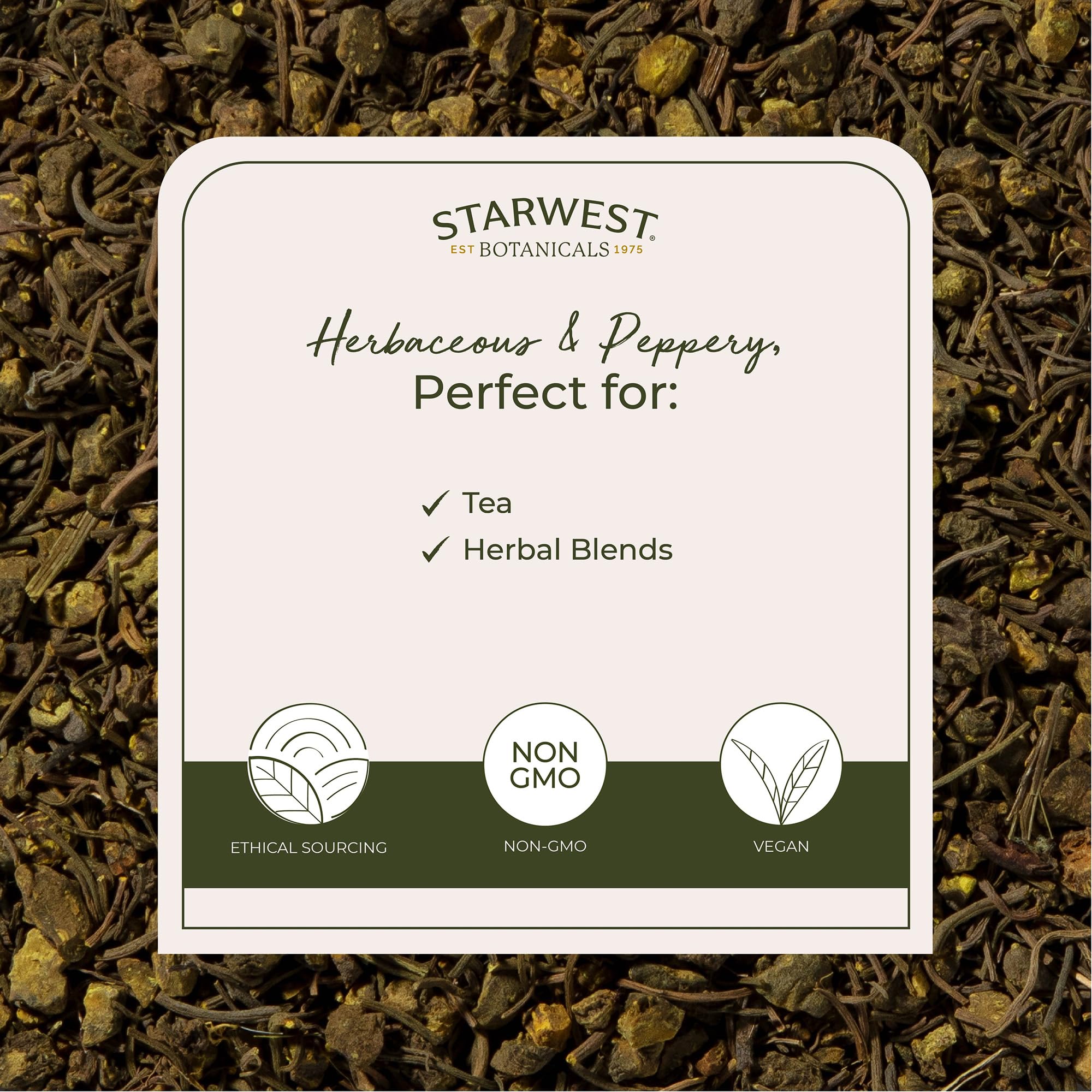 Starwest Botanicals raíz infusionándose en taza de té para sabor natural