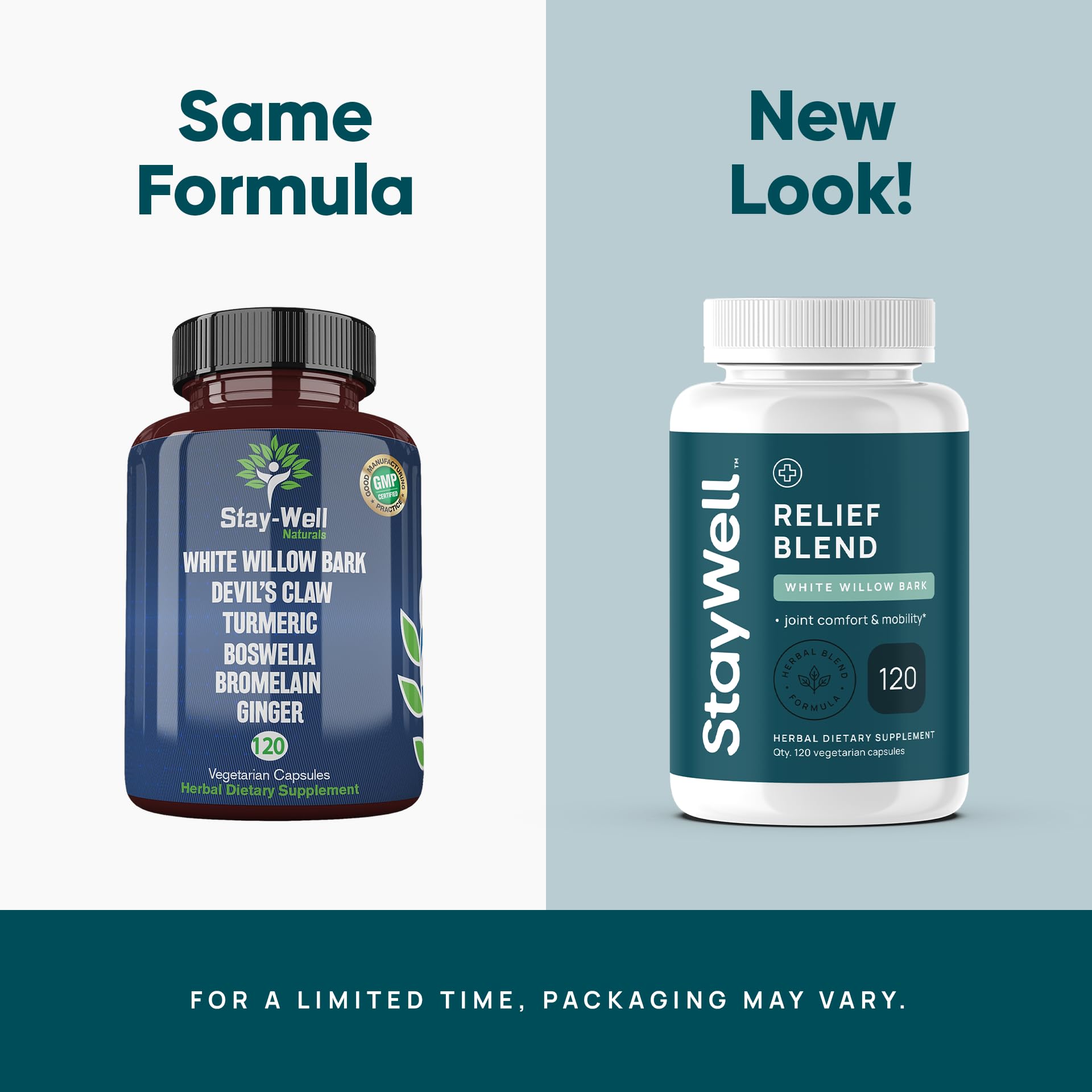 Stay-Well Naturals sello GMP en etiqueta que resalta control de calidad