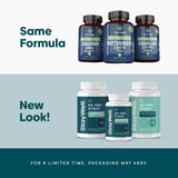 Stay-Well Naturals etiqueta ampliada con dosis y garantías de calidad visibles