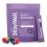 Envase de Stay-Well Naturals GLP-1 Booster frontal mostrando etiqueta clara y beneficios