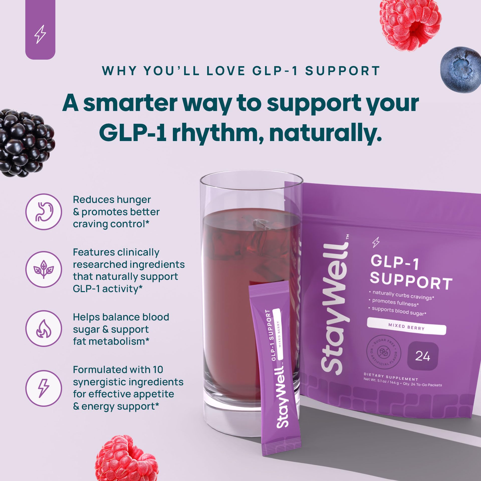 Stay-Well Naturals bebida preparada en taza lista para beber y apoyo energético