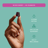 Gominola Total Detox en mano adulta, Stay-Well Naturals, práctico para uso diario