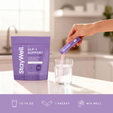 Batido saludable preparado con Stay-Well Naturals integrándolo en recetas diarias