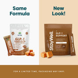Primer plano del polvo Slim Coffee de Stay-Well Naturals mostrando textura fina y mezcla cremosa
