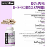 STAYALIVE cápsula en mano para comparar tamaño y dosificación práctica