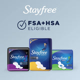 Stayfree etiqueta de tecnología de absorción que indica secado rápido