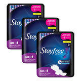 Stayfree empaque frontal mostrando conteo y protección nocturna