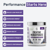 Polvo Creapure visto de cerca mostrando textura fina y pureza SteelFit